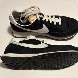 Youth 7 (women’s 8.5) Black and White Nike Cortez waffle Sneakers